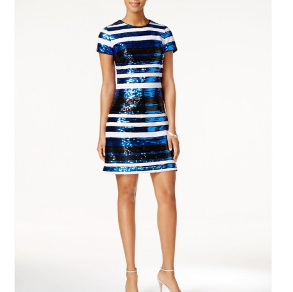 Guess Dresses & Skirts - New Guess Striped Sequined Dress